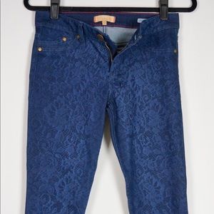 Sanctuary Cropped Skinny with subtle lace pattern.